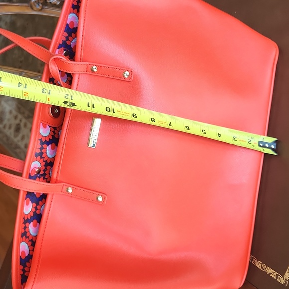 NWOT ❗️ Trina Turk red and blue large shoulder tote with matching pocketbook - Picture 12 of 17